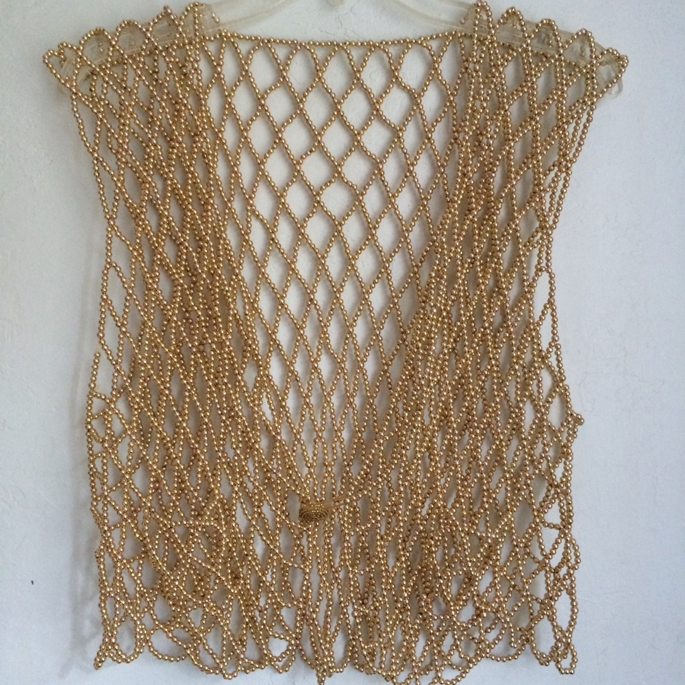 Vintage Gold Beaded Vest